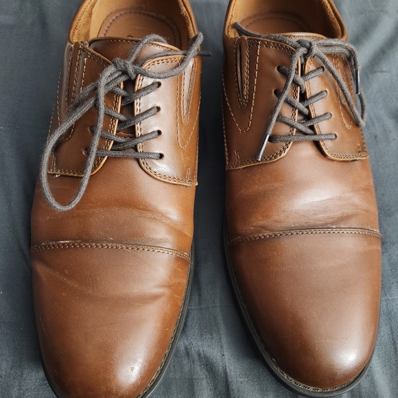 Apt. 9 Brown Leather Men's Oxfords - Picture 1 of 6